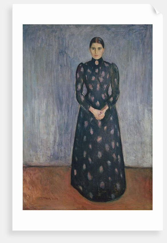 Inger in Black and Violet, 1892 by Edvard Munch