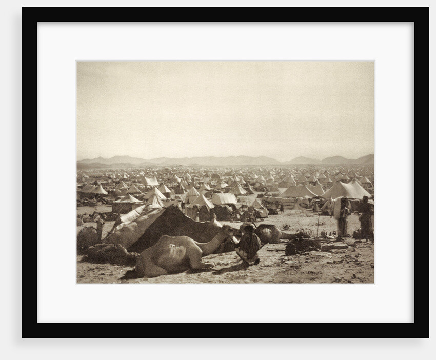 Pilgrim Camp in the plain east of Mount Arafah, 1889 by German Photographer