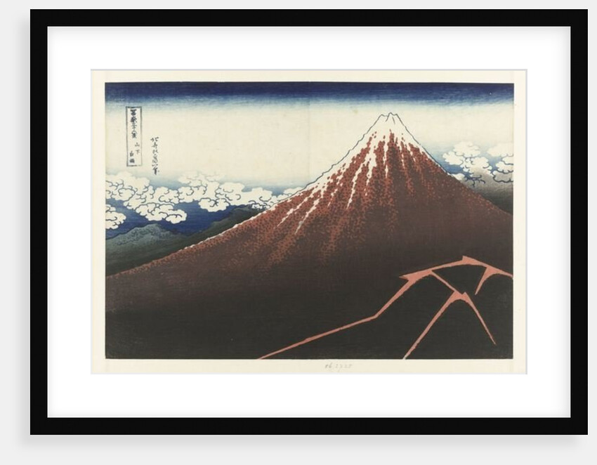 A Thunderstorm Below The Summit, c.1830 by Katsushika Hokusai