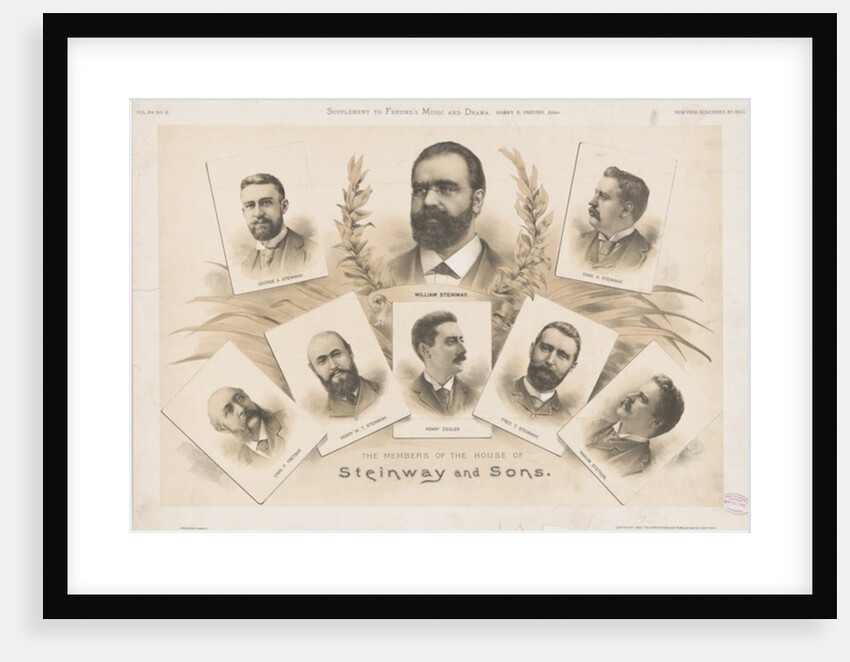 The members of the House of Steinway and Sons, 1890 by American School