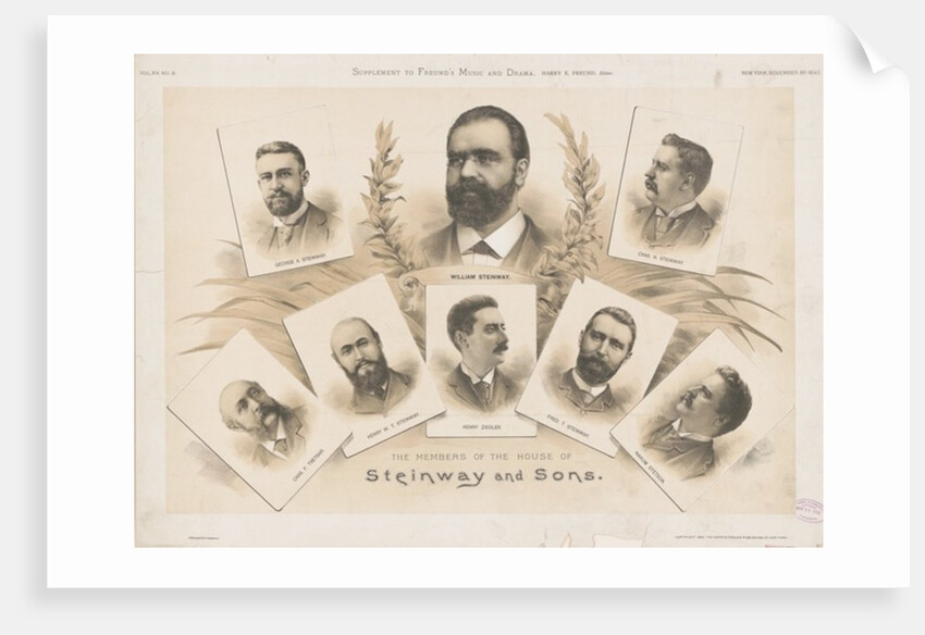 The members of the House of Steinway and Sons, 1890 by American School