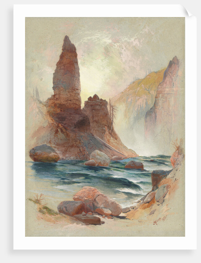 Tower at Tower Falls, Yellowstone, 1872 by Thomas Moran