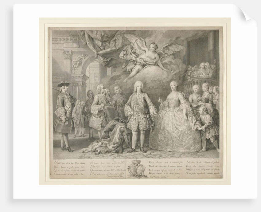 Ferdinand VI and his queen Maria Barbara of Braganza with Scarlatti and the celebrated Italian castrato Farinelli, 1733-57 by Jacopo (after) Amigoni