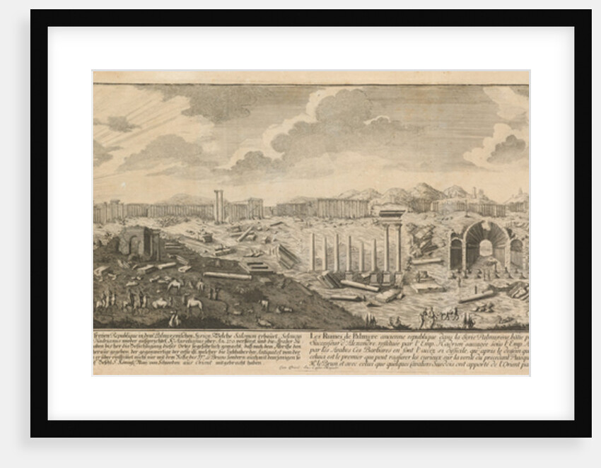 Ruins of Palmyra, ancient city of Syria, 1725 by Johann Adam Delsenbach