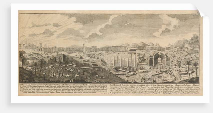 Ruins of Palmyra, ancient city of Syria, 1725 by Johann Adam Delsenbach
