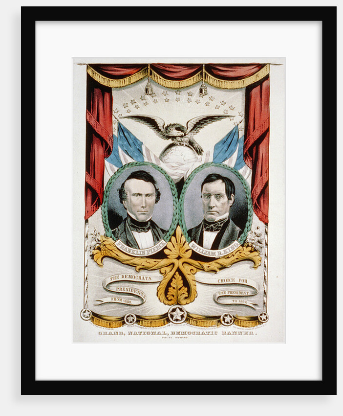 Democratic presidential campaign banner, 1852 by American School