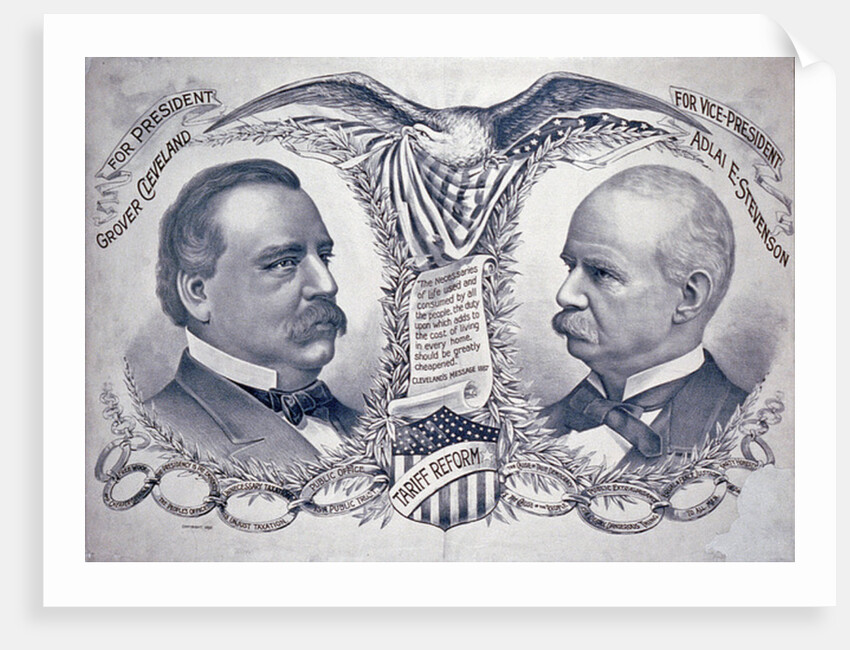 Democratic presidential campaign poster, 1892 by American School