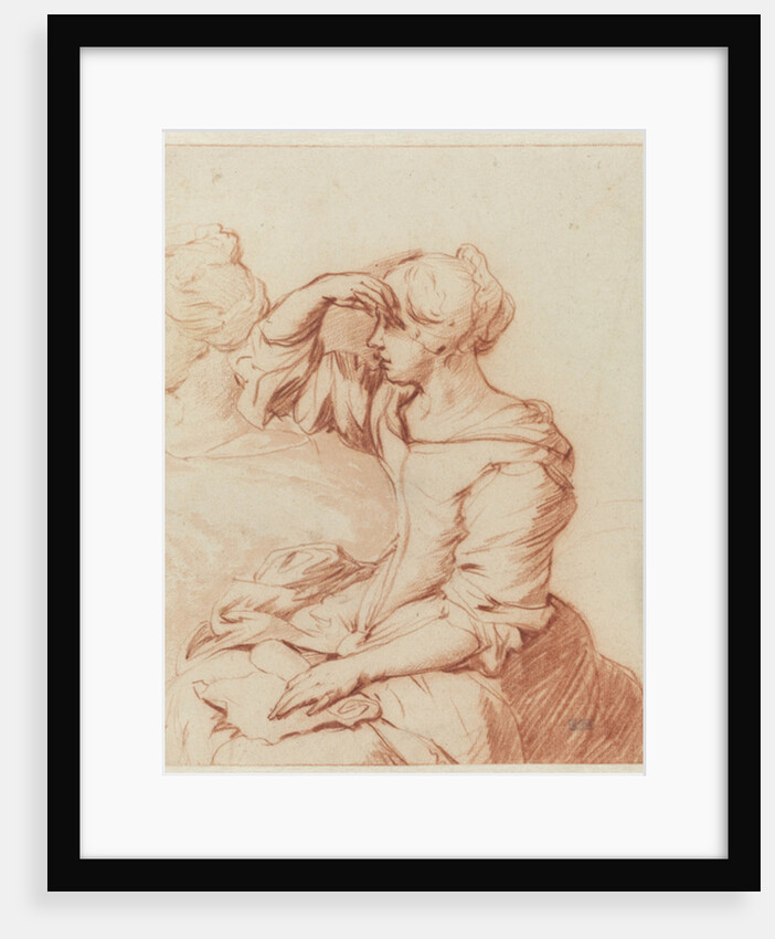 Seated woman with her hand held over her eyes by Adriaen van de Velde