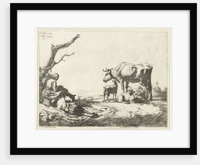 Shepherd and shepherdess with cattle, 1653 by Adriaen van de Velde