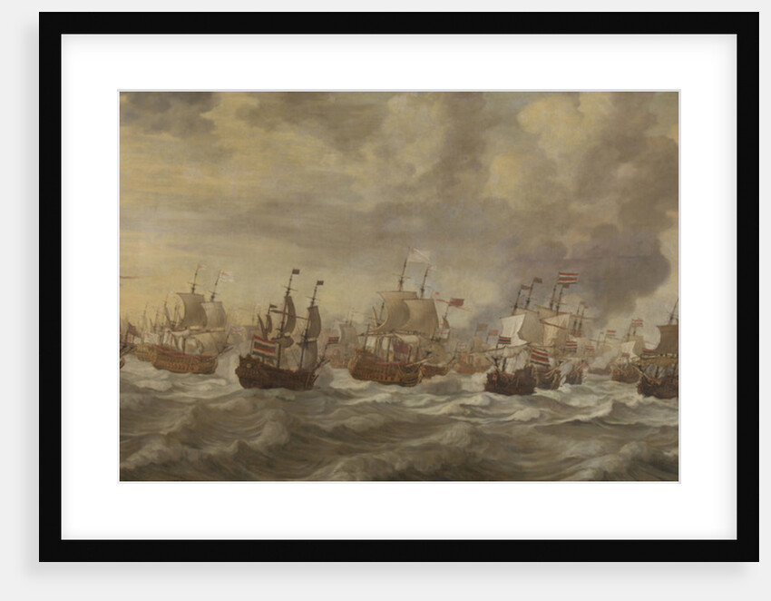 Episode from the Four Days' Naval Battle of June 1666 by Willem van de the Younger Velde
