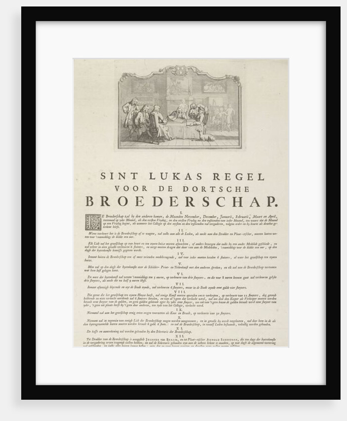 Rules of the Guild of Saint Luke in Dordrecht, 1736 by Aert Schouman