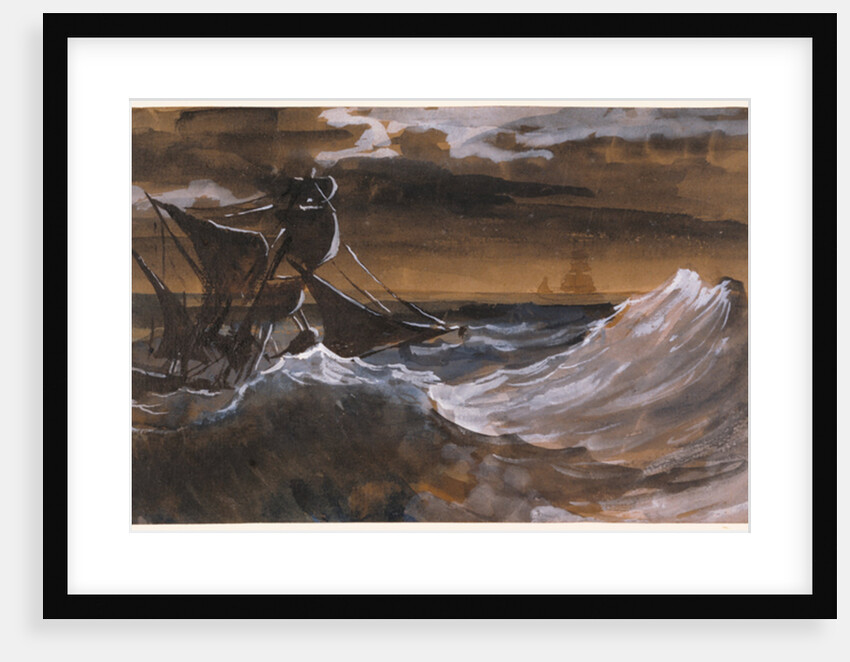 Sailboat on a Raging Sea, c.1818-9 by Theodore Gericault