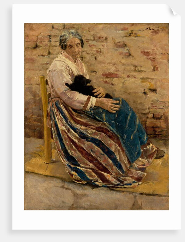 An Old Woman with Cat, 1878 by Max Liebermann