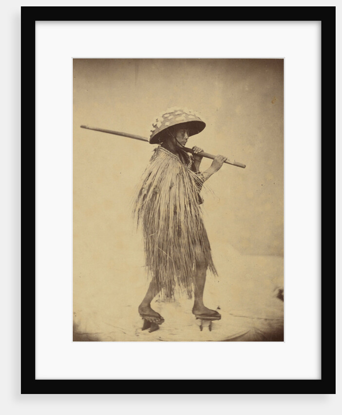 Japanese in Mackintosh, c.1865 by Felice (1825-c.1908) Beato