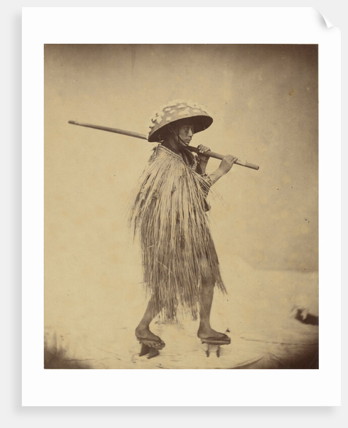 Japanese in Mackintosh, c.1865 by Felice (1825-c.1908) Beato