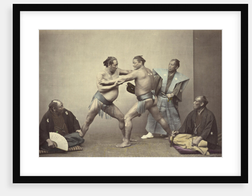 Representatives of Nio, the Japanese Hercules, 1866-7 by Felice Beato