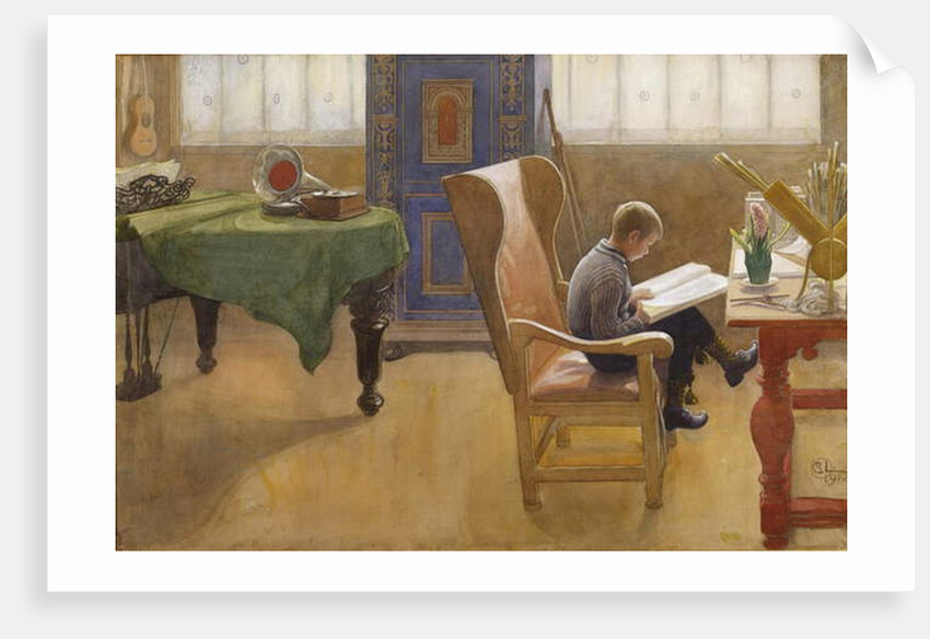 Esbjorn in the Study Corner, 1912 by Carl Larsson