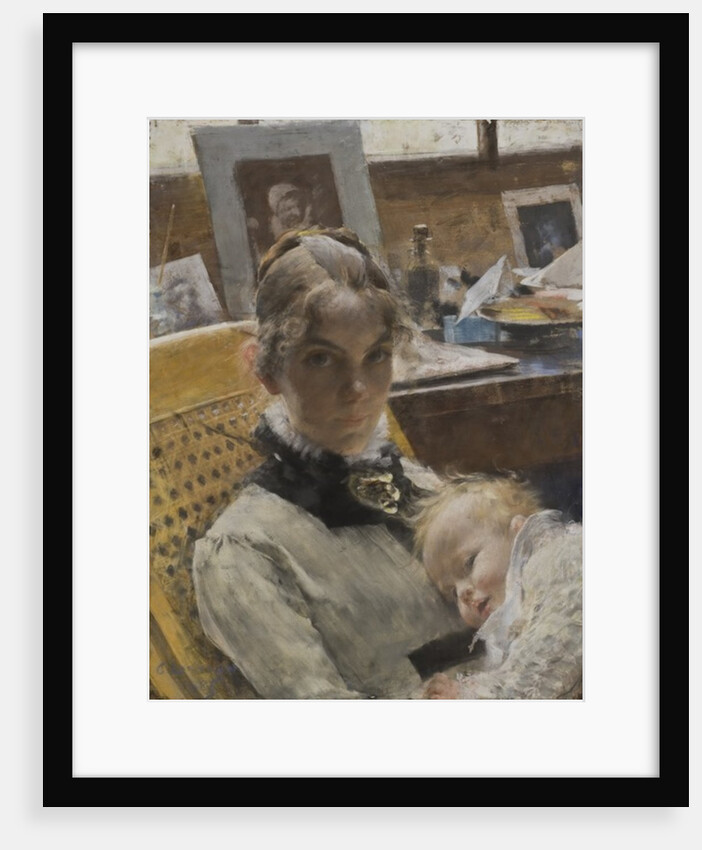 A Studio Idyll: The Artist's Wife and their Daughter Suzanne, 1885 by Carl Larsson