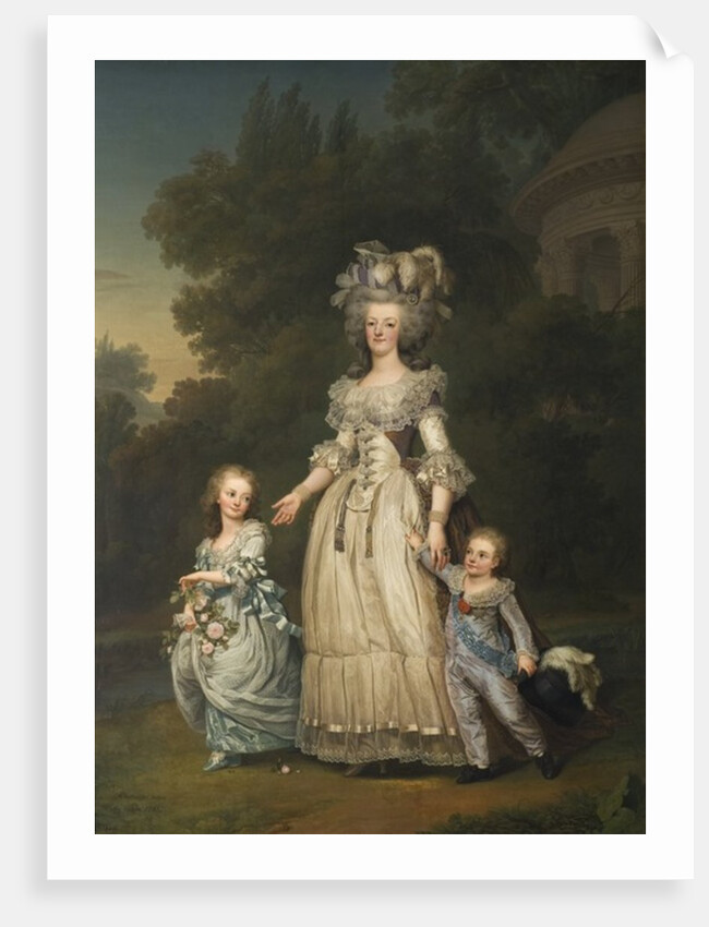 Queen Marie Antoinette with her Children in the Park of Trianon, 1785 by Adolf Ulrich Wertmuller