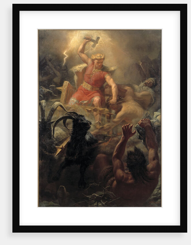 Thor's Fight with the Giants, 1872 by Marten Eskil Winge