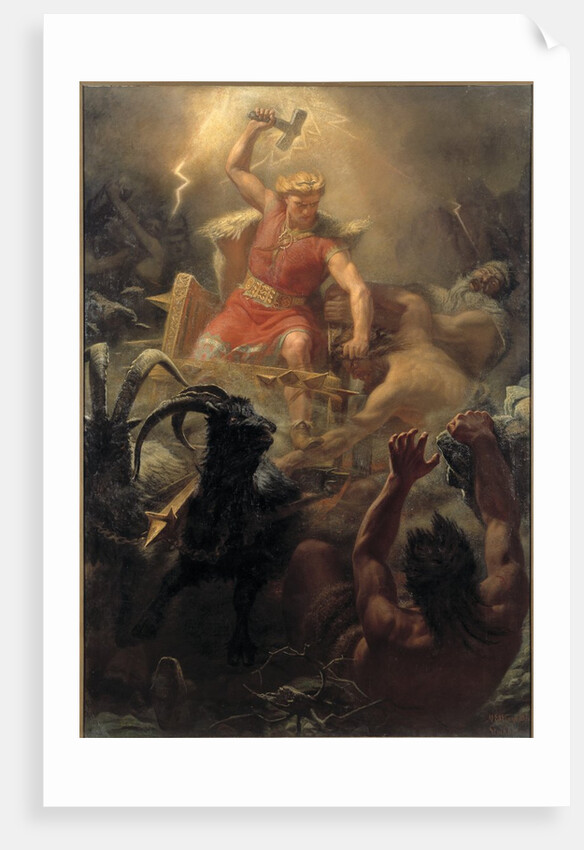 Thor's Fight with the Giants, 1872 by Marten Eskil Winge