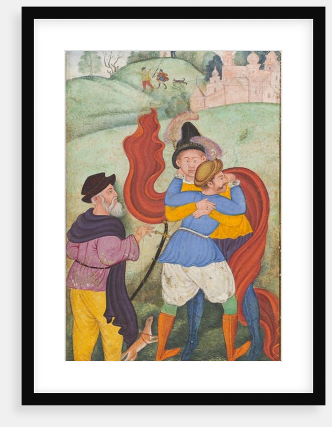 Europeans Embracing, c.1590 by Mughal School