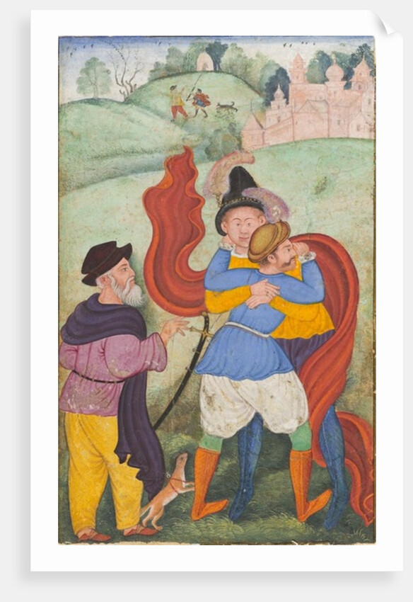 Europeans Embracing, c.1590 by Mughal School