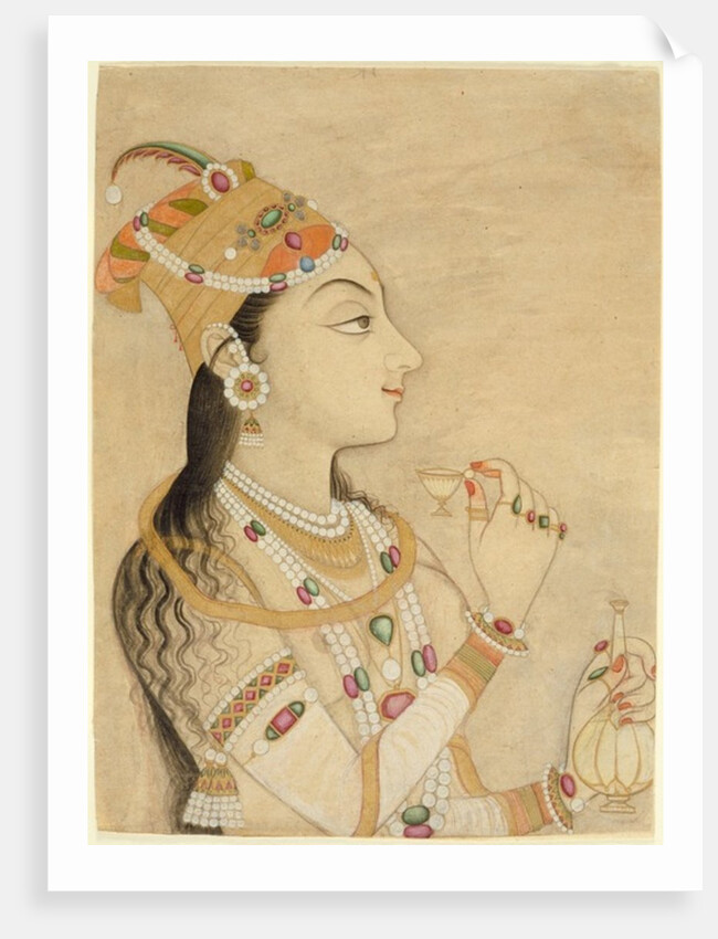 Idealized Portrait of the Mughal Empress Nur Jahan by School Mughal