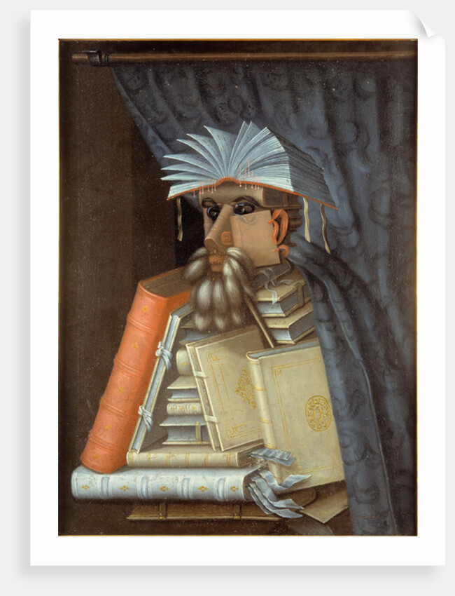 Portrait of a librarian, c.1566. by Giuseppe Arcimboldo