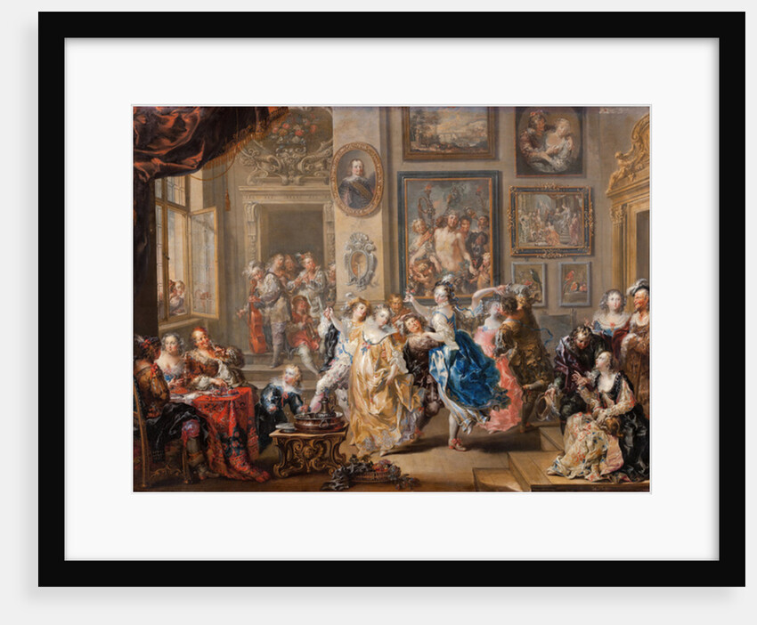 Dancing scene in palace, c.1730 by Johann Georg Platzer