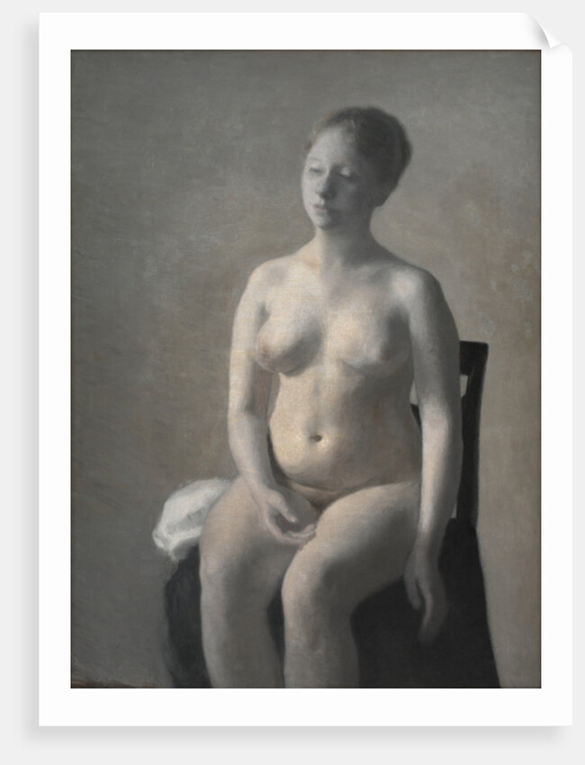 Nude female model, 1889 by Vilhelm Hammershoi