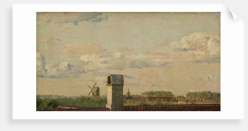 View from a window in Toldbodvej looking towards the Citadel, c.1833 by Christen Schjellerup Kobke