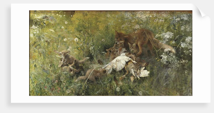 A Fox Family, 1886 by Bruno Andreas Liljefors