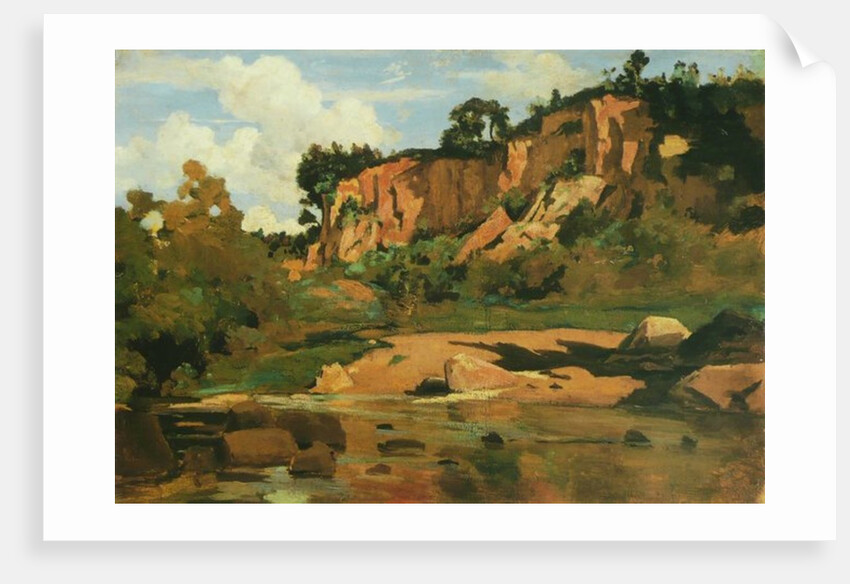 The Red Rocks at Civita Castellana, c.1827 by Jean Baptiste Camille Corot