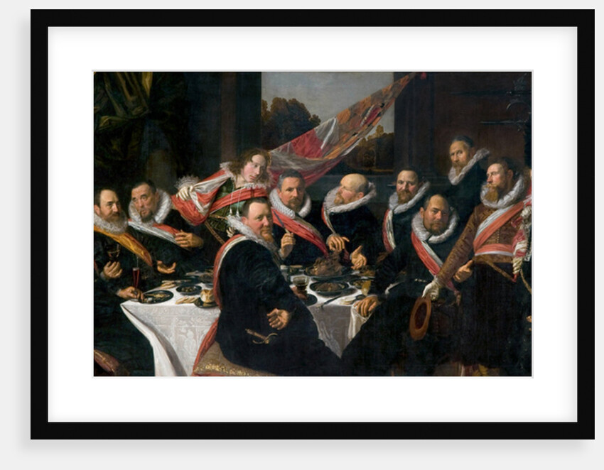 A Banquet of the Officers of the St. George Militia Company, 1616 by Frans Hals