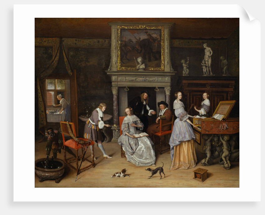 Fantasy Interior with Jan Steen and the Family of Gerrit Schouten by Jan Havicksz. Steen