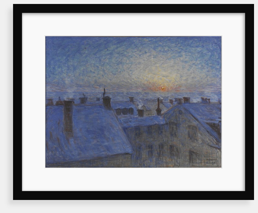 Sunrise over Stockholm rooftops, 1903 by Eugene Jansson