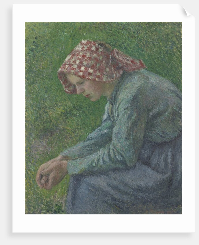 A Seated Peasant Woman, 1885 by Camille Pissarro