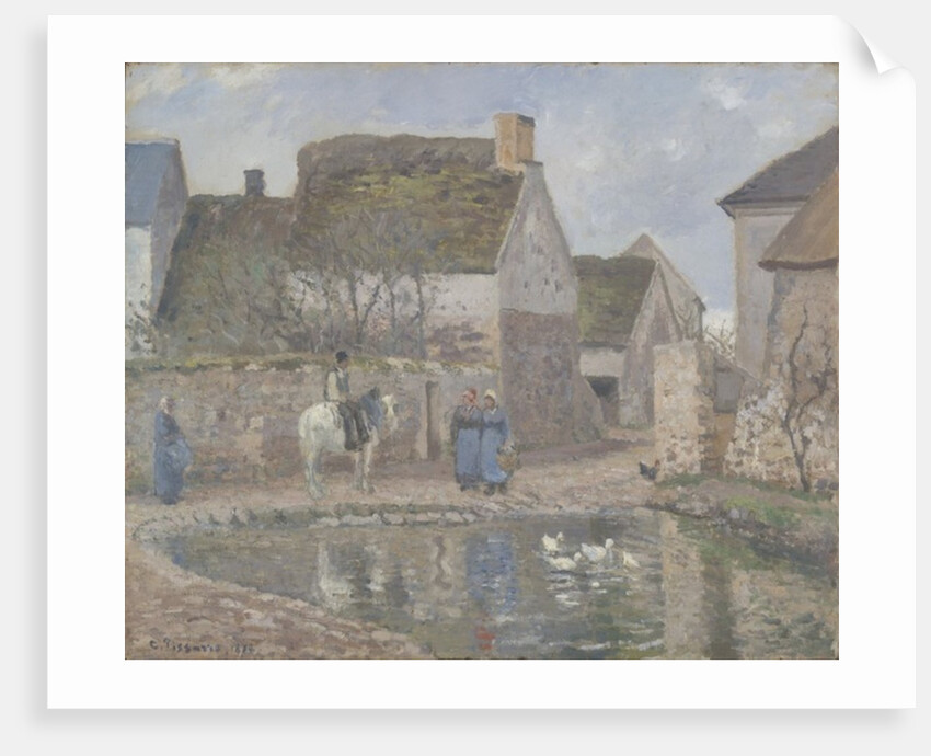 A Pond in Ennery, 1874 by Camille Pissarro