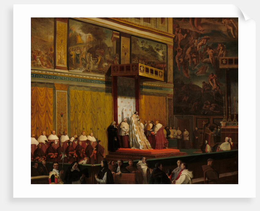 Pope Pius VII in the Sistine Chapel, 1814 by Jean Auguste Dominique Ingres