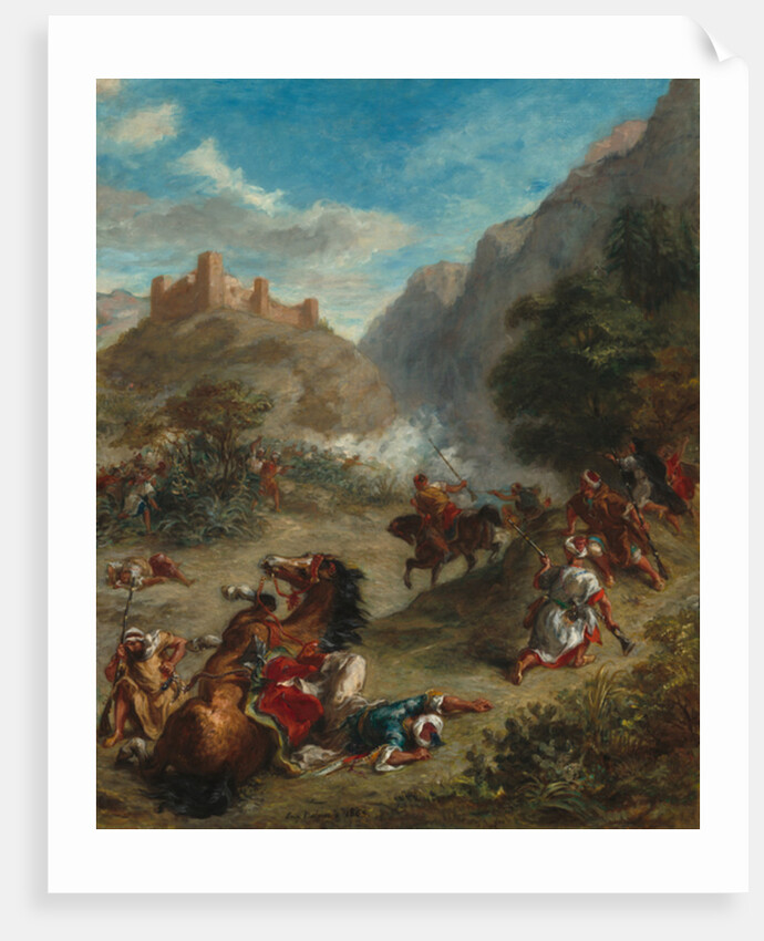 Arabs Skirmishing in the Mountains, 1863 by Ferdinand Victor Eugene Delacroix