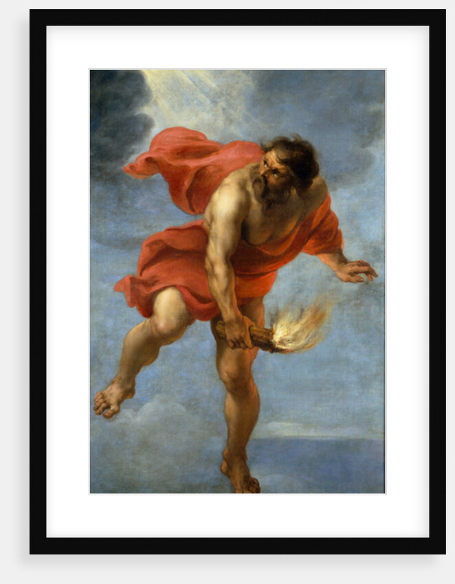 Prometheus carrying fire, 1637 by Jan Cossiers