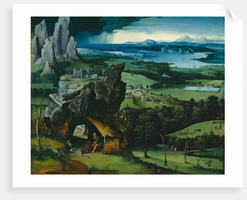 Landscape with St. Jerome, 1516-7 by Joachim Patenier or Patinir