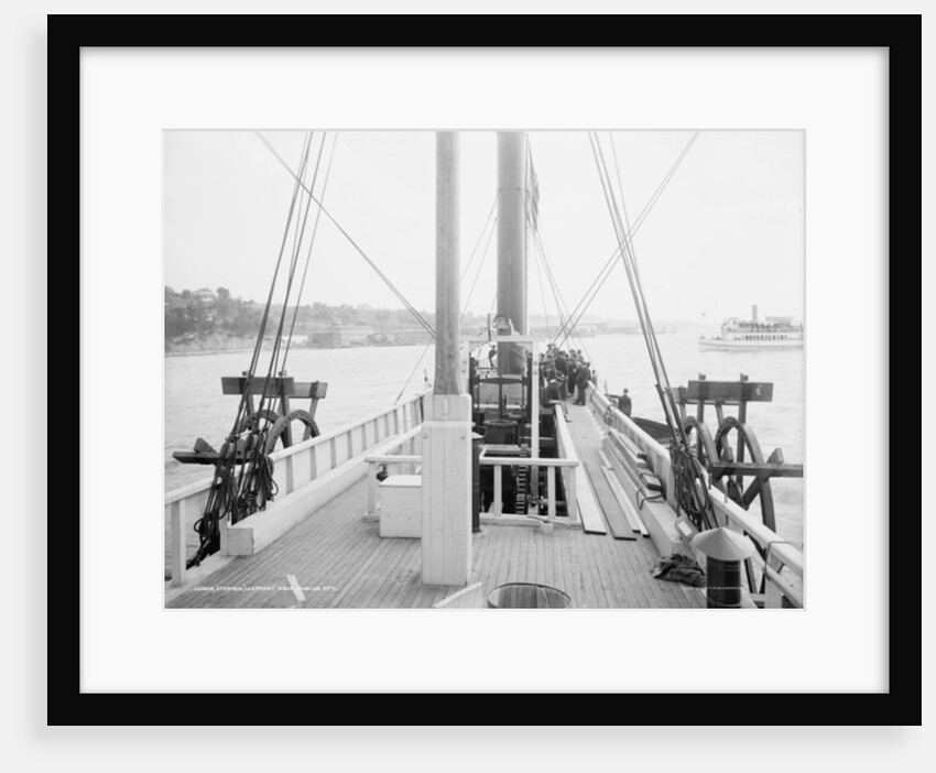 Steamer Clermont, deck, looking aft, 1909 by Detroit Publishing Co.