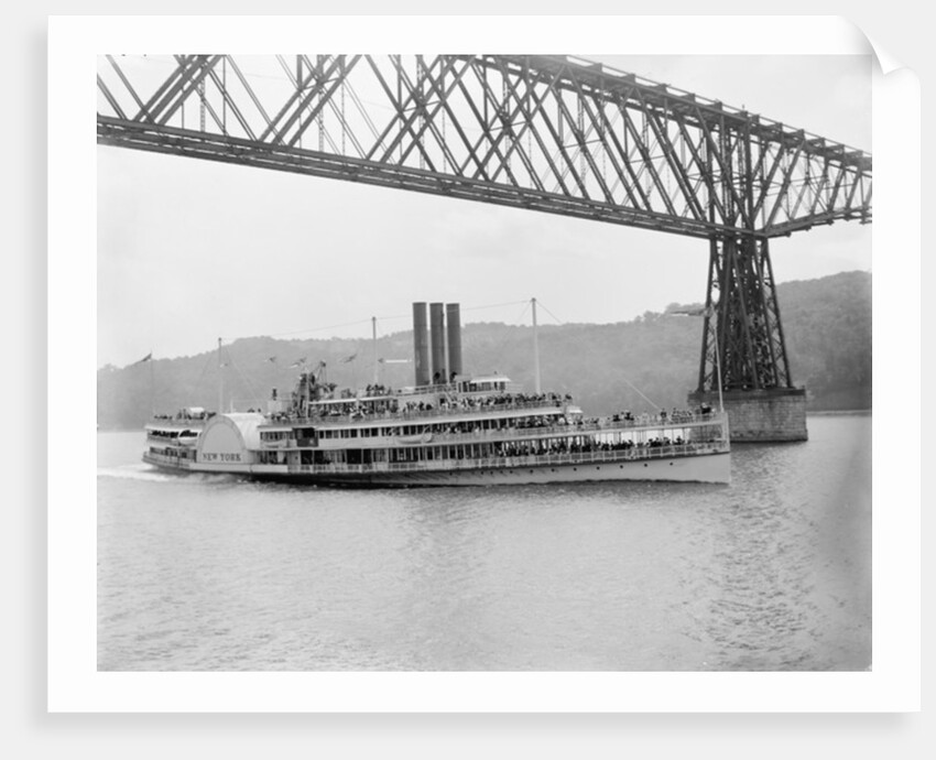 Under Poughkeepsie Bridge, New York, c.1906 by Detroit Publishing Co.