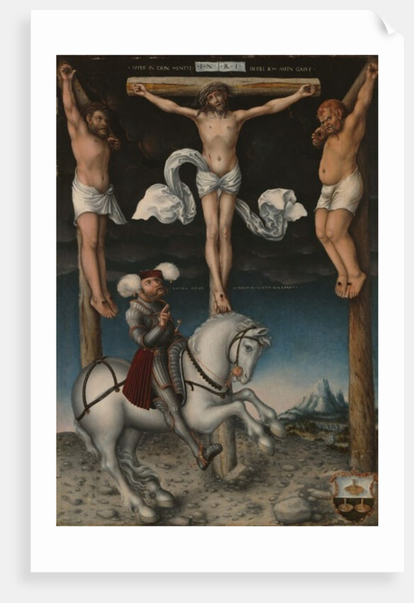 The Crucifixion with the Converted Centurion, 1538 by Lucas the Elder Cranach