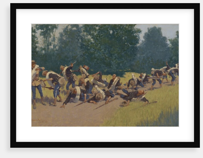 The Scream of Shrapnel at San Juan Hill, 1898 by Frederic Remington
