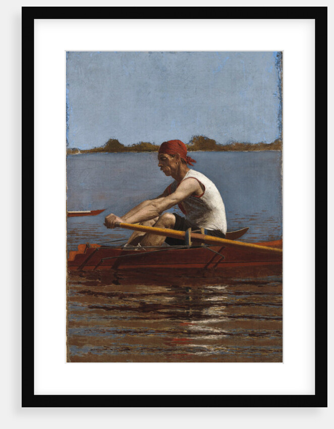 John Biglin in a Single Scull, 1874 by Thomas Cowperthwait Eakins