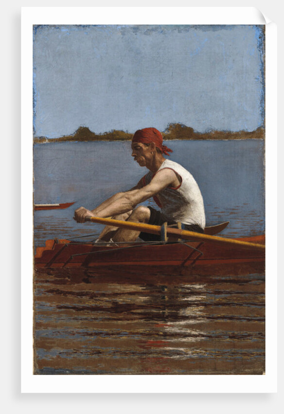 John Biglin in a Single Scull, 1874 by Thomas Cowperthwait Eakins