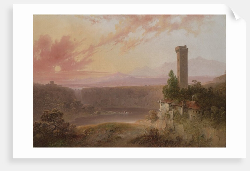 View of Lake Nemi at Sunset, c.1840-50 by Joshua Shaw